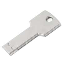 USB flash-карта KEY (16Гб), серебристая, 5,7х2,4х0,3 см, металл