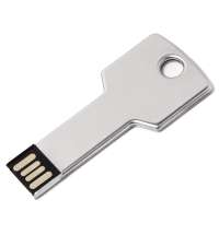 USB flash-карта KEY (16Гб), серебристая, 5,7х2,4х0,3 см, металл