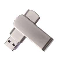 USB flash-карта SWING METAL (16Гб), серебристая, 5,3х1,7х0,9 см, металл