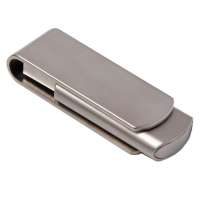 USB flash-карта SWING METAL (32Гб), серебристая, 5,3х1,7х0,9 см, металл