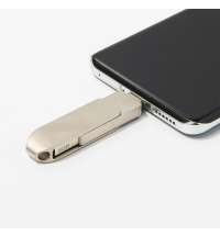 USB flash-карта CIRCLE OTG Type-C (8Гб), серебристая, 6,5х1,5х0,82 см, металл