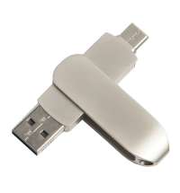 USB flash-карта CIRCLE OTG Type-C (8Гб), серебристая, 6,5х1,5х0,82 см, металл