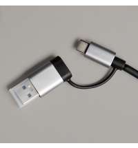 USB-хаб ROOT 8 в 1, серый, алюминий