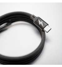 Кабель COIL магнитный для зарядки и передачи данных, 100Вт, 480Мб/с, нейлоновая оплетка, черный