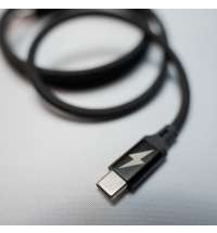 Кабель COIL магнитный для зарядки и передачи данных, 100Вт, 480Мб/с, нейлоновая оплетка, черный