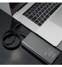 Кабель COIL магнитный для зарядки и передачи данных, 100Вт, 480Мб/с, нейлоновая оплетка, черный