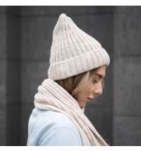 Шапка бини вязаная НАСВЯЗИ&copy; полушерсть