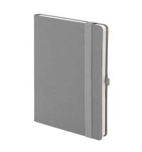 Бизнес-блокнот OXI, A5, серый, твердая обложка, RPET, в линейку