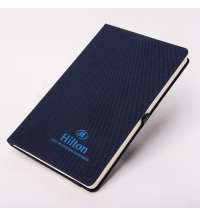 Бизнес-блокнот OXI, A5, темно-синий, твердая обложка, RPET, в линейку