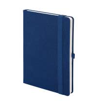 Бизнес-блокнот OXI, A5, темно-синий, твердая обложка, RPET, в линейку
