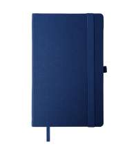 Бизнес-блокнот OXI, A5, темно-синий, твердая обложка, RPET, в линейку