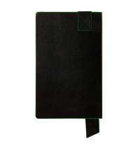 Бизнес-блокнот "Trendi", 130*210 мм, черно-зеленый, мягкая обложка, в линейку