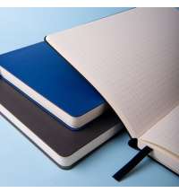 Бизнес-блокнот SMARTI, A5, синий, мягкая обложка, в клетку