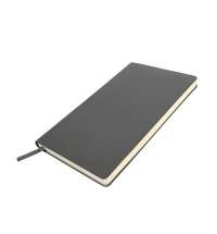 Бизнес-блокнот SMARTI, A5, темно-серый, мягкая обложка, в клетку