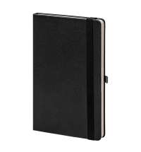 Бизнес-блокнот GLORI, A5, черный, твердая обложка, в линейку