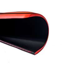 Тетрадь SLIMMY, 140 х 210 мм,  черный с красным, бежевый блок, в клетку