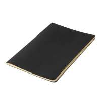 Тетрадь SLIMMY, 140 х 210 мм,  черный с белым, бежевый блок, в клетку