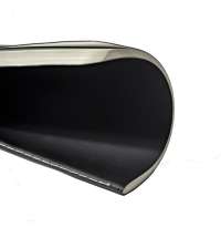 Тетрадь SLIMMY, 140 х 210 мм,  черный с белым, бежевый блок, в клетку