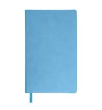 Бизнес-блокнот FUNKY А5, голубой, серый форзац, мягкая обложка,  в линейку