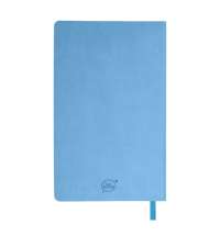 Бизнес-блокнот FUNKY А5, голубой, серый форзац, мягкая обложка,  в линейку