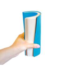 Бизнес-блокнот FUNKY А5, голубой, серый форзац, мягкая обложка,  в линейку