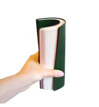 Бизнес-блокнот FUNKY, 130*210 мм, зеленый, красный форзац, мягкая обложка, в линейку