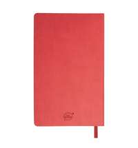 Бизнес-блокнот FUNKY, 130*210 мм, красный, желтый форзац, мягкая обложка, блок-линейка