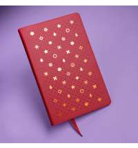 Бизнес-блокнот FUNKY, 130*210 мм, красный, желтый форзац, мягкая обложка, блок-линейка