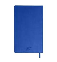 Бизнес-блокнот FUNKY А5, синий, серый форзац, мягкая обложка, в линейку