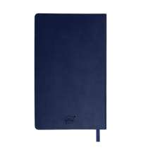 Бизнес-блокнот FUNKY, 130*210 мм, темно-синий, голубой форзац, мягкая обложка, в линейку