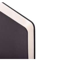 Бизнес-блокнот FUNKY, 130*210 мм, черный, голубой форзац, мягкая обложка, в линейку