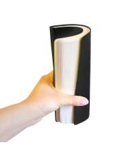 Бизнес-блокнот FUNKY, 130*210 мм, черный, желтый форзац, мягкая обложка, в линейку