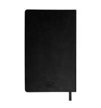 Бизнес-блокнот FUNKY, 130*210 мм, черный, красный форзац, мягкая обложка, в линейку