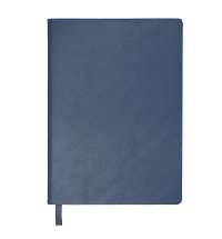 Бизнес-блокнот LADY, формат А5, темно-синий, блок в клетку