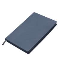 Бизнес-блокнот LADY, формат А5, темно-синий, блок в клетку