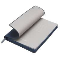 Бизнес-блокнот LADY, формат А5, темно-синий, блок в клетку