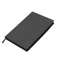 Бизнес-блокнот LADY, формат А5, черный, блок в клетку