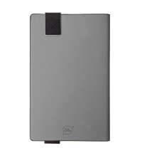 Бизнес-блокнот UNI, A5, бело-темно-серый, мягкая обложка, в линейку, черное ляссе