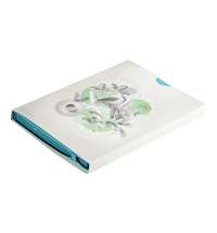 Бизнес-блокнот "RILY", формат А5,  бирюзовый, блок в точку