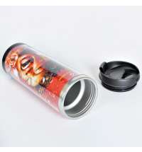 Термокружка IDEA под полиграфическую вставку, 420 мл, нержавеющая сталь/пластик