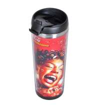 Термокружка IDEA под полиграфическую вставку, 420 мл, нержавеющая сталь/пластик