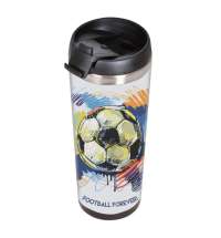 Термокружка IDEA под полиграфическую вставку, 420 мл, нержавеющая сталь/пластик