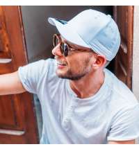 Бейсболка RECY FEEL, переработанный полиэстер, 6 клиньев, пластиковая застежка