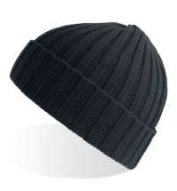 Шапка вязаная SHORE с отворотом из материала rPET/рециклированного полиэстера