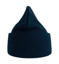 Шапка вязаная PURE  с отворотом из пряжи Polylana