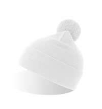 Шапка вязаная  двойная Wind-S с помпоном