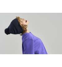 Шапка вязаная  двойная Wind-S с помпоном