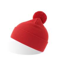 Шапка вязаная  двойная Wind-S с помпоном