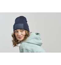 Шапка вязаная  двойная Wind-S с патчем