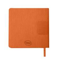 Ежедневник недатированный Scotty, А5-,  оранжевый, кремовый блок, без обреза